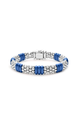 Lagos Sterling Silver Blue Caviar Ceramic Bracelet 05-81439-CL7