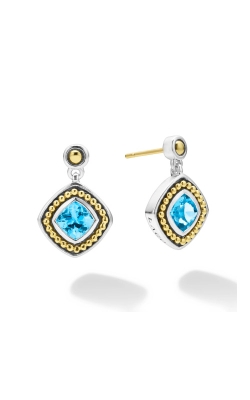 Lagos Color Caviar Swiss Blue Topaz Drop Earrings 01-81889-B