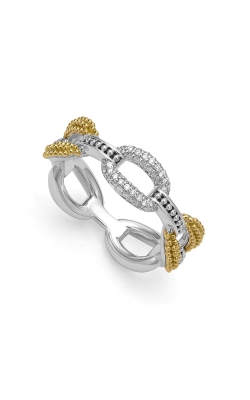 Lagos Caviar Lux 18k Gold Eternity Diamond Ring 02-80759-DD7