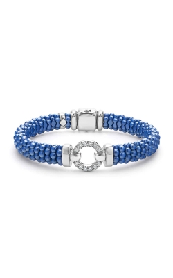 Lagos Blue Caviar Ceramic Diamond Circle Bracelet 05-81101-CL7