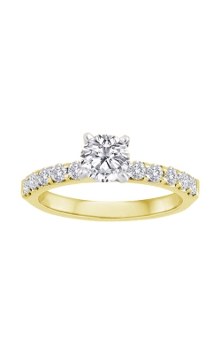 Love Story 14k Yellow Gold 1/5ctw Round Diamond Semi Mount Engagement Ring 69126D-14KY-1-4