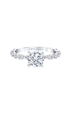 Love Story 14k White Gold .80ctw Diamond Semi Mount Engagement Ring L9064-WGE