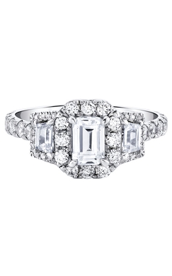Love Story 14k White Gold 2ctw Emerald Cut Center Diamond Engagement Ring IR200EM1140LJ2W