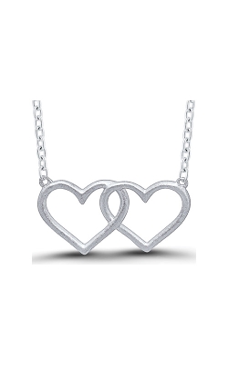 Matchers Sterling Silver Interlocking Hearts Necklace 2464970007W