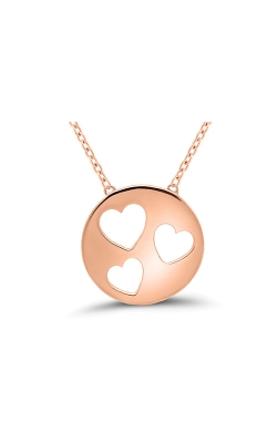 Matchers Pink Open Heart Disc Necklace 2465060007P