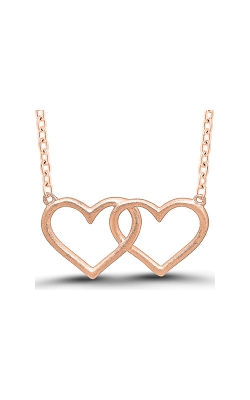 Matchers Pink Interlocking Hearts Necklace 2464970007P - FINAL SALE