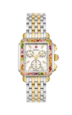 MICHELE Deco Soirée Two-Tone 18K Gold-Plated Diamond 33mm Watch MWW06A000801