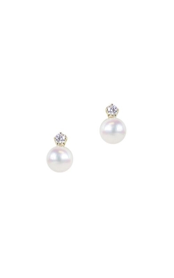 Mikimoto Akoya Cultured Pearl Earring with Diamonds MEQ10144ADXK