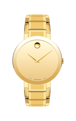 Movado Sapphire Men's Gold Tone Watch 0607180