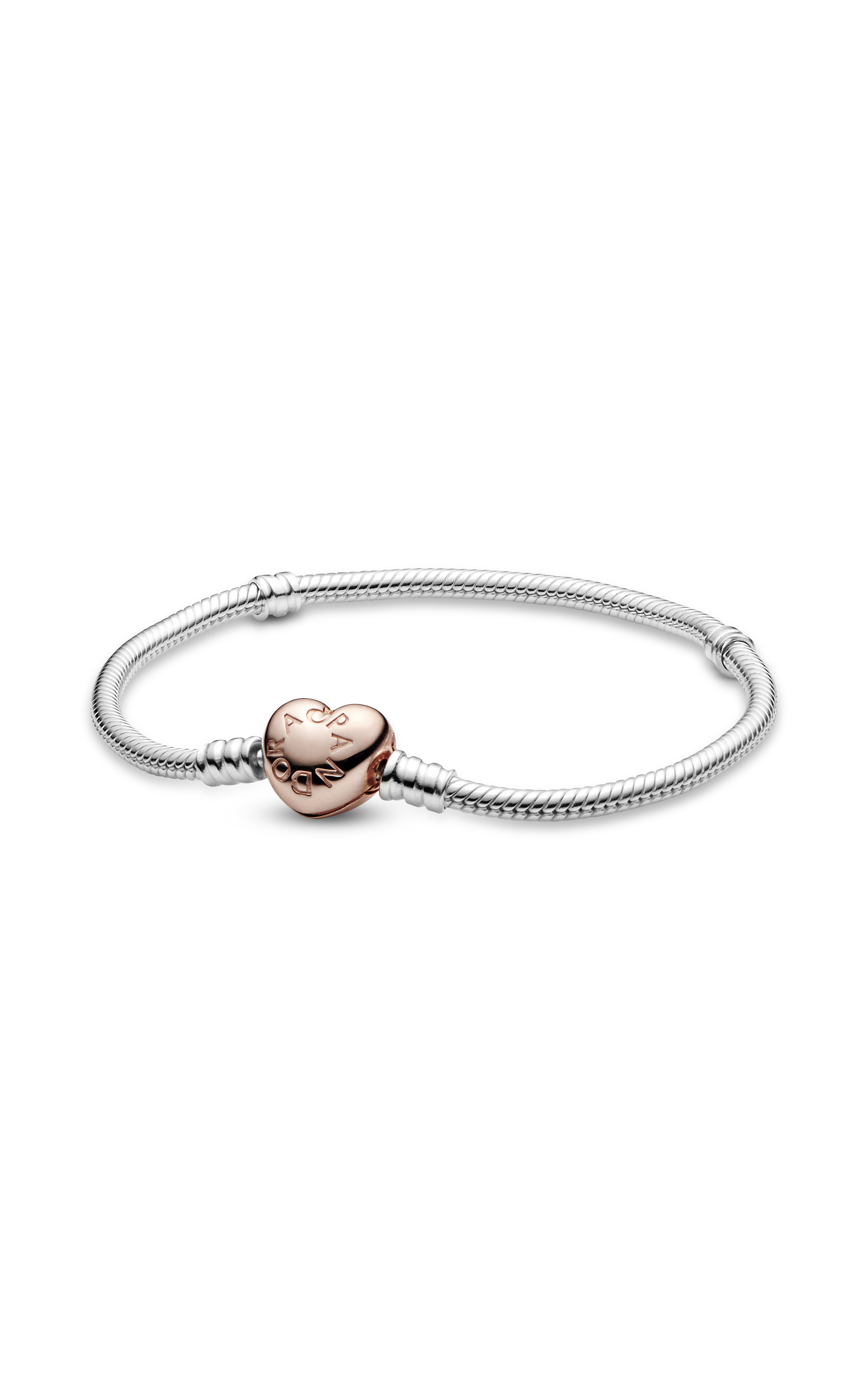 Pandora Moments Heart Clasp Snake Chain Bracelet 580719-23