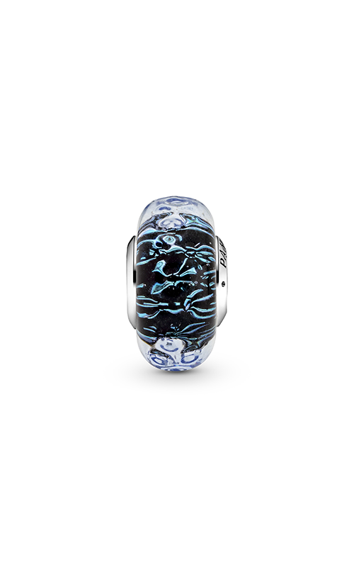 Pandora Wavy Dark Blue Murano Glass Ocean Charm 798938C00