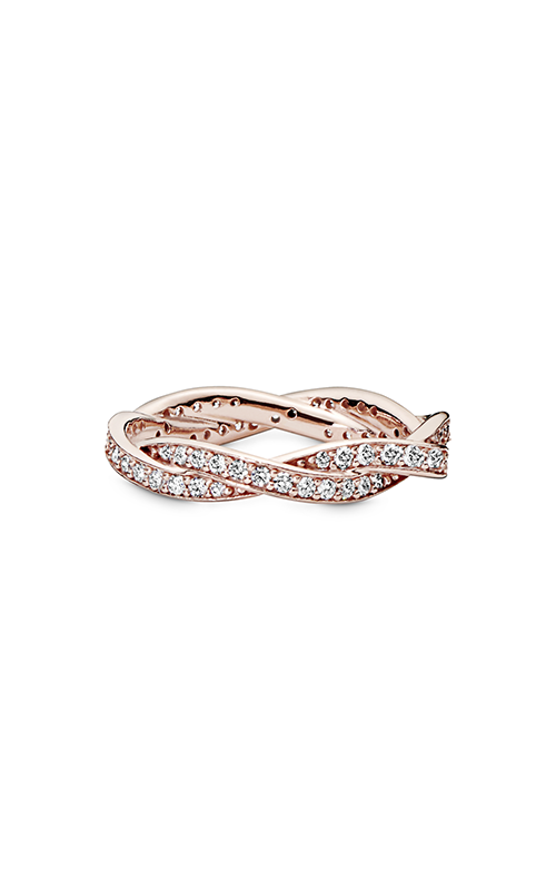 Sparkling Twisted Lines Ring