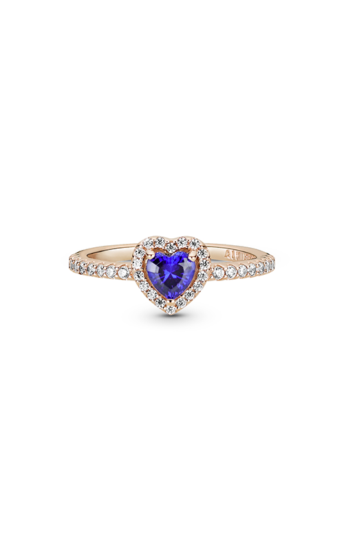 Pandora Sparkling Blue Elevated Heart Ring