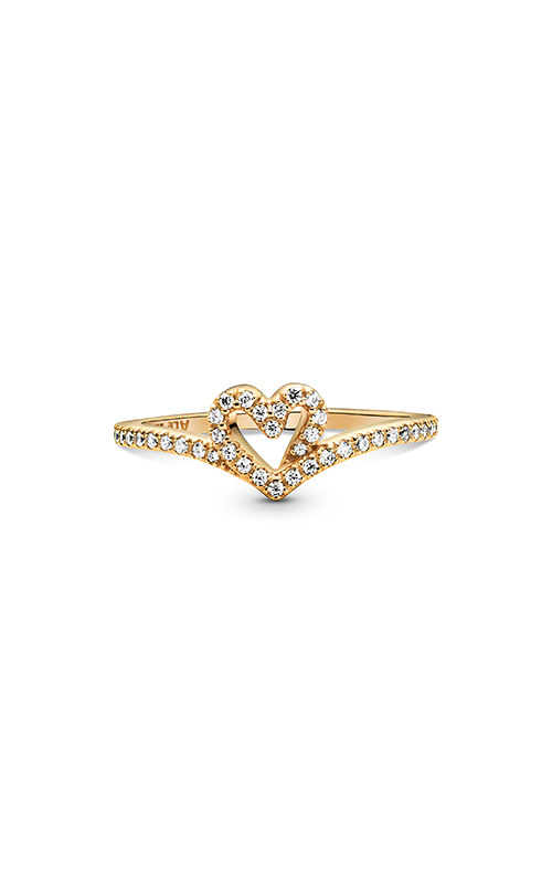 Pandora Timeless Wish Sparkling Heart Ring, Gold-Plated | REEDS Jewelers
