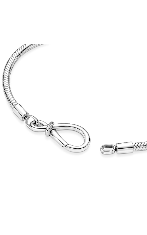 Authentic Moments Silver Bracelet Infinity Knot Clasp Snake Chain  #590792C00 