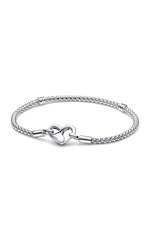 Pandora Moments Heart Closure Snake Chain Bracelet 582257C00-16