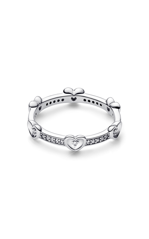 PANDORA Pink Pave Sparkle Elevated Heart Ring