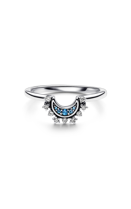 Celestial Sparkling Star Solitaire Ring, Sterling silver