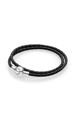 Pandora Mother`s Day Black Braided Leather Charm Bracelet 590745CBK-D1