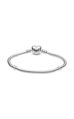Pandora Disney Moments Mickey Mouse Heart Clasp Snake Chain Bracelet 599299C01-17