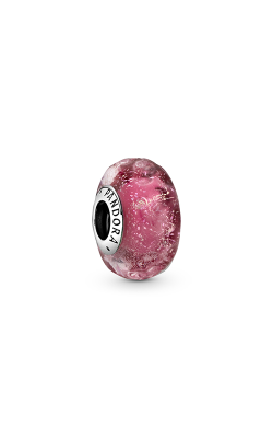 Pandora Wavy Fancy Pink Murano Glass Charm 798872C00