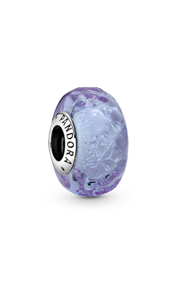 Pandora Wavy Lavender Murano Glass Charm 798875C00 (Retired)