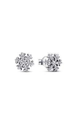 Sparkling Snowflake Stud Earrings 292370C01