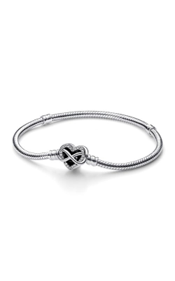 Pandora Moments Sparkling Infinity Heart Clasp Snake Chain Bracelet 592645C01-17