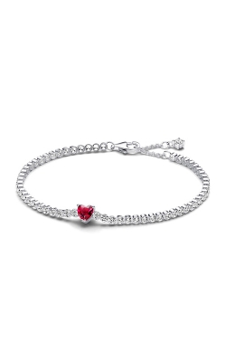 Pandora Red Sparkling Heart Tennis Bracelet 590041C02-20