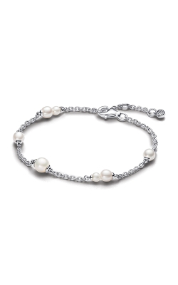 Pandora Treated Freshwater Cultured Pearl Station Chain Bracelet 593172C01-16