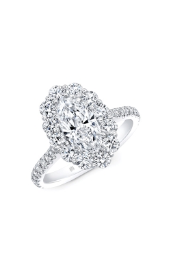 Rahaminov Diamonds 18k White Gold 1.91ctw Marquise Oval Diamond Engagement Ring M44-0102