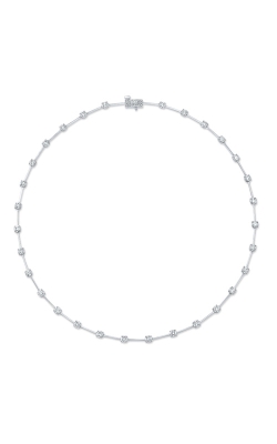 Rahaminov Diamonds 18k White Gold 5.20 ctw 16'' Round Diamond Station Necklace NK-7827