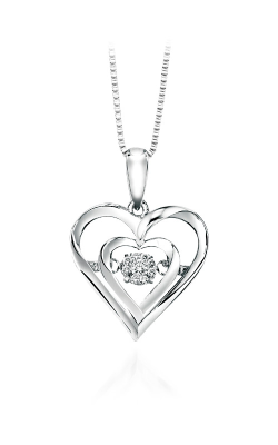 Rhythm of Love Sterling Silver Diamond Heart Pendant ROL1045