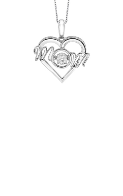 Rhythm of Love Sterling Silver Diamond Mom Necklace ROL1053-SSWD