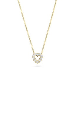 Roberto Coin 18k Yellow Gold Tiny Treasures Diamond Heart Necklace 001616AYCHX0