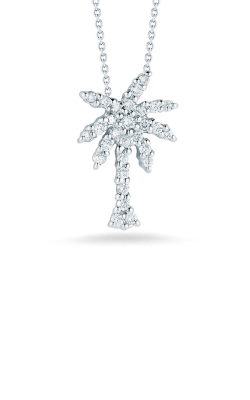 Roberto Coin 18k White Gold .17ctw Diamond Palm Tree Necklace 001236AWCH
