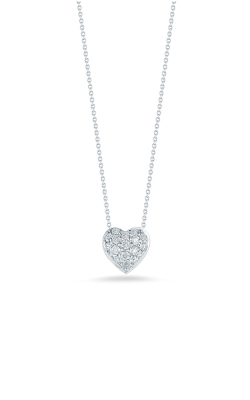 Roberto Coin 18k White Gold & .15ctw Diamond Puffed Heart Pendant 001549AWCHX0