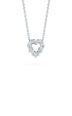 Roberto Coin 18k White Gold Tiny Treasures Diamond Heart Necklace 001616AWCHX0
