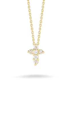 Roberto Coin 18k Yellow Gold .11ctw Diamond Cross Necklace 001883AYCHX0