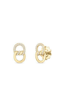 Roberto Coin 18k Yellow Gold Cialoma Diamond Knot Earrings 7773242AYERX