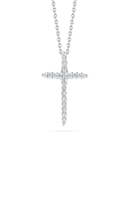 Roberto Coin 18k White Gold .10ctw Cross Necklace 001618AWCH