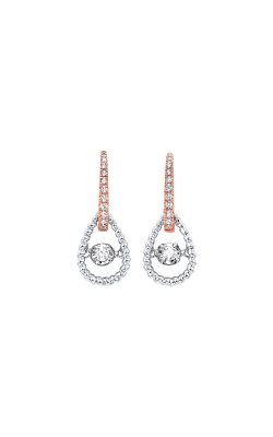 Rhythm of Love 14k White and Rose 1/4ctw Diamond Earrings ER10503-1WPL