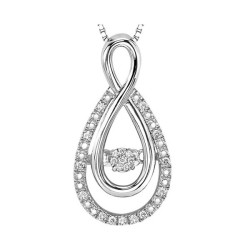 Rhythm of Love Sterling Silver 1/8ctw Diamond Necklace ROL1030-SSWD