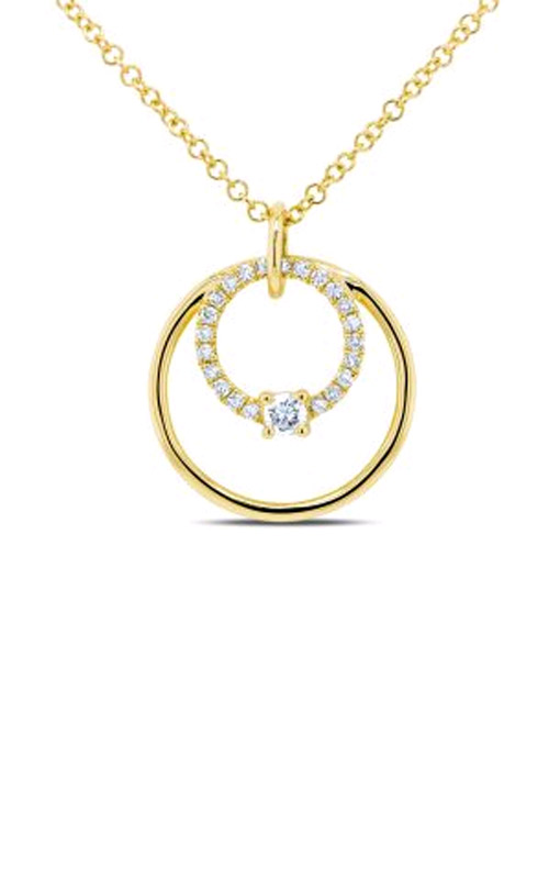 Shy Creation 14k Yellow Gold .13ctw Diamond Dog Tag Necklace SC55024167
