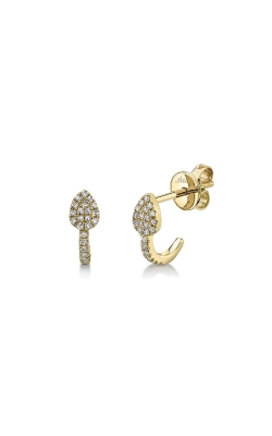 Shy Creation 14k Yellow Gold .10ctw Diamond Pave Earrings SC55020467