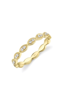 Shy Creation 14k Yellow Gold .13ctw Marquise Shaped Band SC55006575