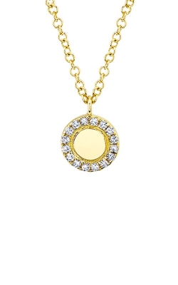 Albert`s 14k Yellow Gold .05ctw Diamond Disc Necklace SC55013056
