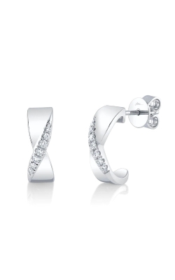 Shy Creation 14k White Gold .13ctw Diamond Earrings SC22008928