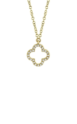 Shy Creation Diamond Accent Lock & Key Necklace 14K Yellow Gold 18