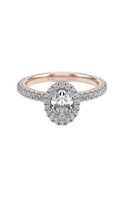 Verragio Tradition 14k White and Rose Gold .60ctw Oval Semi Mount Ring TR150HOV-2